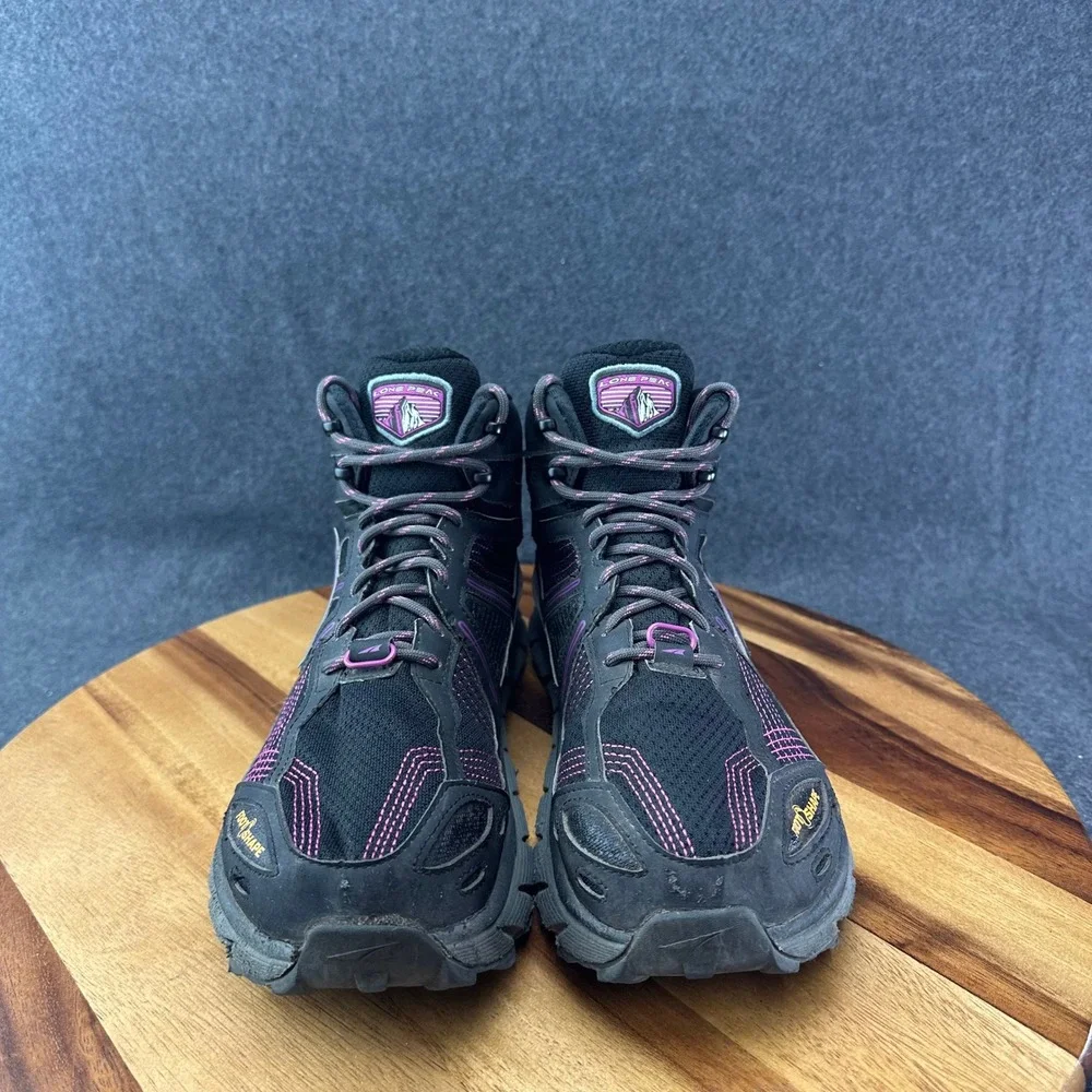 Altra Lone Peak V-Flex AFW1755H-1 Mid Black Purple Hiking Shoes Women's Sz 10.5